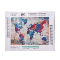 Diamantové malování mapa světa, 450x350 mm