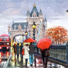 Diamantové malování Tower Bridge, 400x300 mm